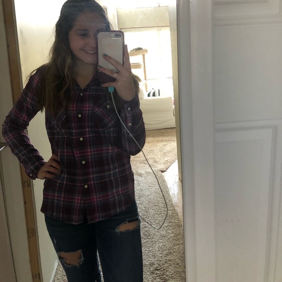 AEO Vintage Boyfriend Flannel - Picture 3 of 3